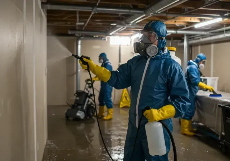 Basement Sanitization and Antimicrobial Treatment process in Princeton, KY