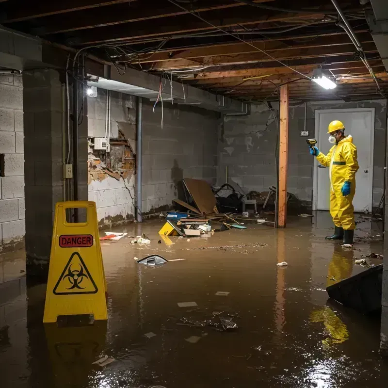 Flooded Basement Electrical Hazard in Princeton, KY Property