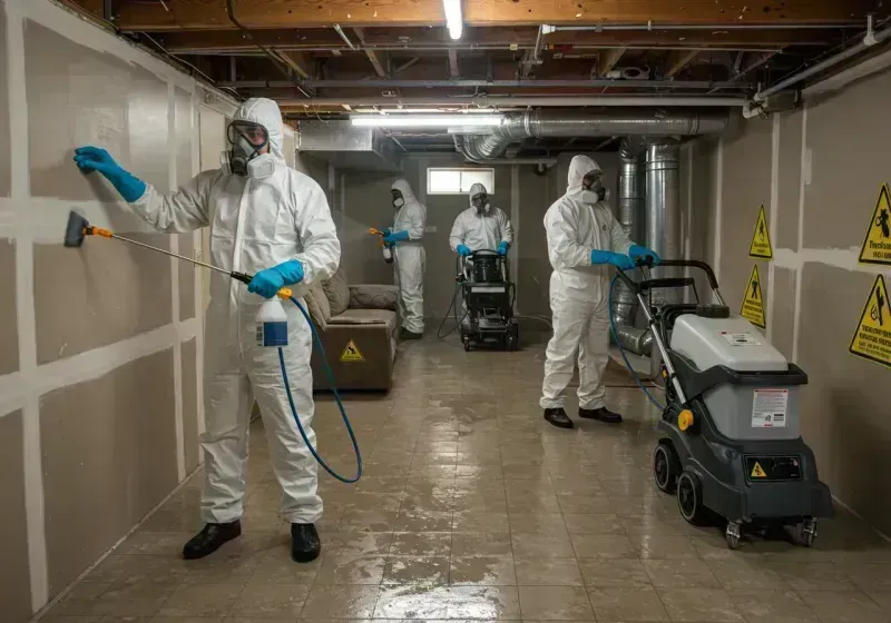 Basement Moisture Removal and Structural Drying process in Princeton, KY